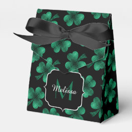 Emerald Grönt Gnistra Shamrock Black Monogram Presentaskar