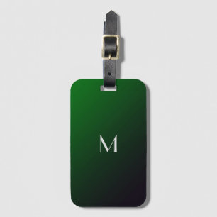 Emerald Grönt Gradient - lägg till monogram Bagagebricka