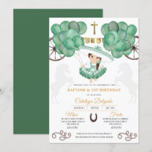 Emerald Grönt & Guld Baby Charra Mexikansk baptism