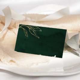 Emerald Grönt Guld Botanical Bröllop Placeringskort