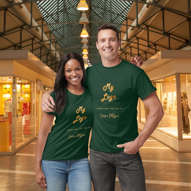 Emerald grönt guld business logotyp namn namnteckn t shirt (Skapare uppladdad)