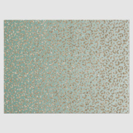 Emerald Grönt Guld Glam Glitter Leopard Skriv ut G