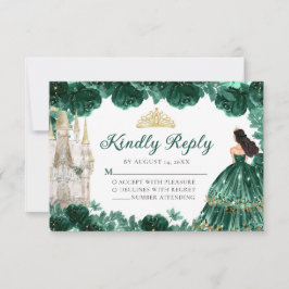 Emerald Grönt Guld Princess Quinceañera OSA kort