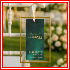 Emerald Grönt & Guld Reserved Seating Bröllop Inbjudningar