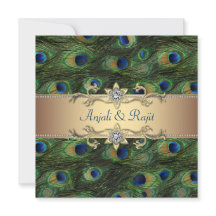 Emerald Grönt Guld Royal Indian Peacock Bröllop