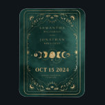 Emerald Grönt Guld Tarot Celestial Spara datum Magnet<br><div class="desc">Emerald Grönt Guld Tarot Celestial Spara datum magneter</div>