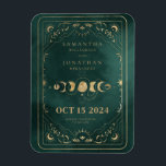 Emerald Grönt Guld Tarot Celestial Spara datum Magnet<br><div class="desc">Emerald Grönt Guld Tarot Celestial Spara datum magneter</div>