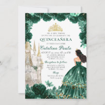 Emerald Grönt Guld Tiara Princess Quinceañera