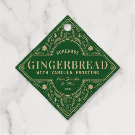 Emerald Grönt Jul Gingerbröd etikett
