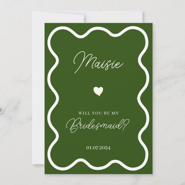 Emerald grönt kommer att bli min frieri. inbjudningar (Framsida)