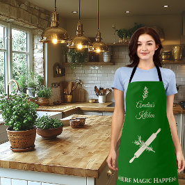 Emerald Grönt med Champagne Guld Rolling Pin Herb