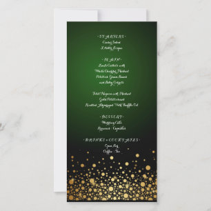 Emerald Grönt Menu bröllop populär Spara Datumet