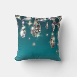 *~* Emerald Grönt Metallic AP7 Long Drip GLITTER Kudde