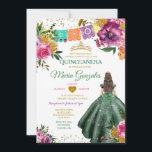 Emerald Grönt Mexican Quinceañera 16th Butterfly Inbjudningar<br><div class="desc">Colorful Emerald Grönt Mexican Charra Quinceañera Butterfly Invation Mis Quince 15 Anos,  16:e födelsedagen, </div>