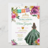 Emerald Grönt Mexican Quinceañera 16th Butterfly