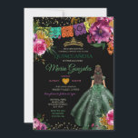 Emerald Grönt Mexican Quinceañera 16th Butterfly Inbjudningar<br><div class="desc">Colorful Emerald Grönt Mexican Charra Quinceañera Butterfly Invation Mis Quince 15 Anos,  16:e födelsedagen, </div>