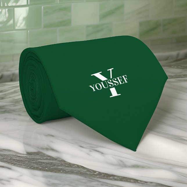 Emerald Grönt Minimalist Monogrammed Slips (Skapare uppladdad)