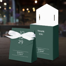 Emerald Grönt Minimalist Speciell Date Bröllop Presentaskar