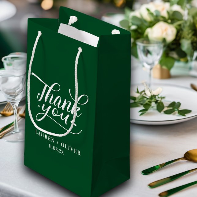 Emerald Grönt | Minimalistiskt Bröllop Tack (Skapare uppladdad)