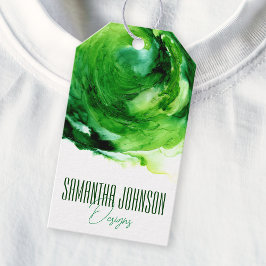 Emerald Grönt Modern Clothing Business Märkre Presentetikett
