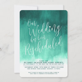 Emerald grönt modern konst omschemalagd bröllop inbjudningar