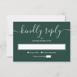 Emerald Grönt Modern Minimalist Elegant Script OSA Kort