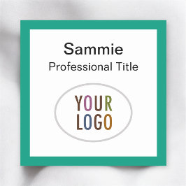 Emerald Grönt Namn Badge Company Logotyp 2x2 Squar Namnbricka