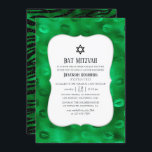 Emerald Grönt och Black Glam Bat mitzvah Inbjudningar<br><div class="desc">Glam faux foil läppar och tiger rand bat mitzvah party inbjudan designat för att snabbt och enkelt kunna anpassas till dina händelsespecifikationer.</div>