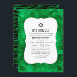 Emerald Grönt och Black Glam Bat mitzvah Inbjudningar<br><div class="desc">Glam faux foil läppar och tiger rand bat mitzvah party inbjudan designat för att snabbt och enkelt kunna anpassas till dina händelsespecifikationer.</div>