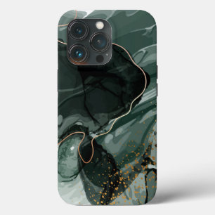 Emerald Grönt och Guld Marble, Marble Background