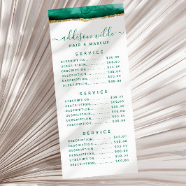 Emerald Grönt- och Guld-vattenfärgskort Reklamkort