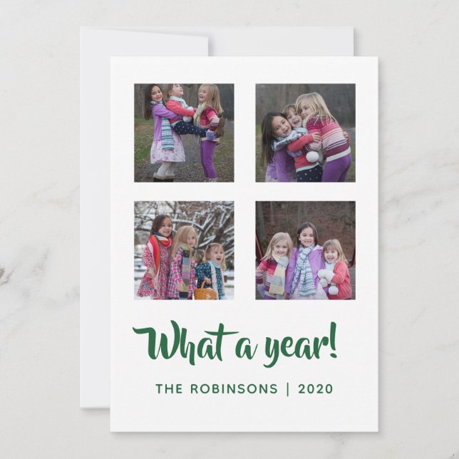 Emerald Grönt och Guld Velvet Damask jul Julkort (Framsida)