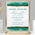 Emerald Grönt och Guld Watercolor Business Reklamblad<br><div class="desc">Emerald Grönt och Guld Watercolor Business Flyer. Elegant framkallar grönt och guld,  geometrisk handstil,  stil calligraphy script professionell business design. Perfekt för konstnärer,  hårstilister,  kosmetologer med mera!</div>