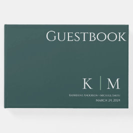 Emerald Grönt och White-Bröllop Gästböcker