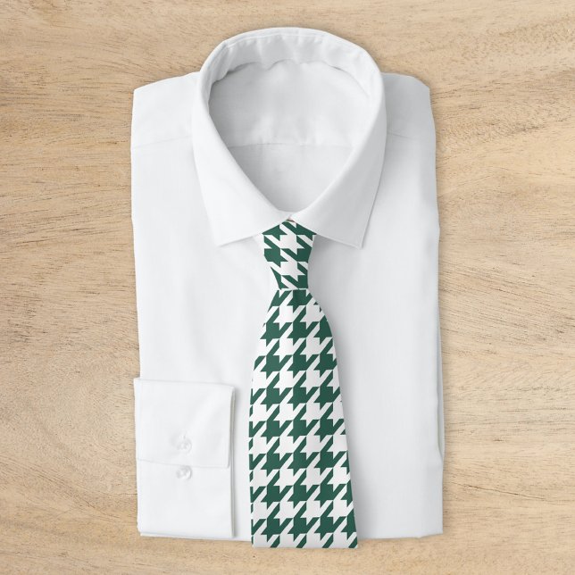 Emerald Grönt och White Classic Houndstooth Slips (Skapare uppladdad)