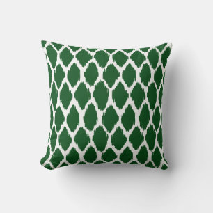 Emerald Grönt och White Ogee Patterned Kudde