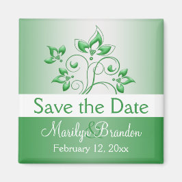 Emerald Grönt och White Wedding Favor Magnet