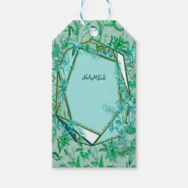 Emerald grönt på ett strukturerat skulpturstöd presentetikett