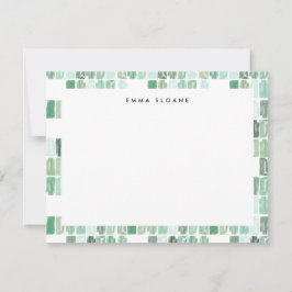 Emerald Grönt Paded Jewel Personlig Note Card Anteckningskort