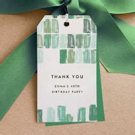 Emerald Grönt Painting Jewels Tack Presentetikett