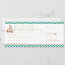 Emerald Grönt Påsk Check Gift Voucher Card