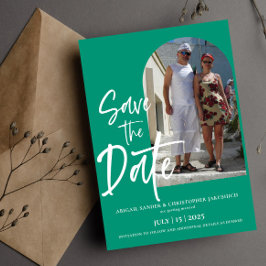 Emerald Grönt Photo Spara datuminbjudan Datumet