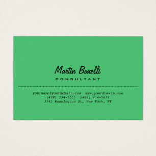 Emerald Grönt Plain Euro Storlek Profile Card Visitkort
