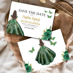 Emerald Grönt Princess Quinceañera Spara datum Datumet