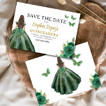 Emerald Grönt Princess Quinceañera Spara datum Spara Datumet<br><div class="desc">Meddela din speciella dag med en förtjusande Emerald Grönt Princess Quinceañera Spara datuminbjudan. Den här inbjudan anger tonen för ett royal firande. Den innehåller en vanlig smaragdpalett och information om eleganten i färg. Med delikata accenter som passar en prinsessa fångas magin av din kommande quinceañera. Den här tidlösa designen av...</div>