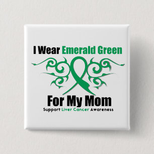 Emerald Grönt Ribbon (Mamma) - Levercancer Knapp