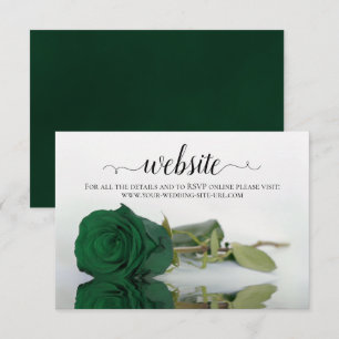 Emerald Grönt Ro Elegant bröllop webbplats Tilläggskort