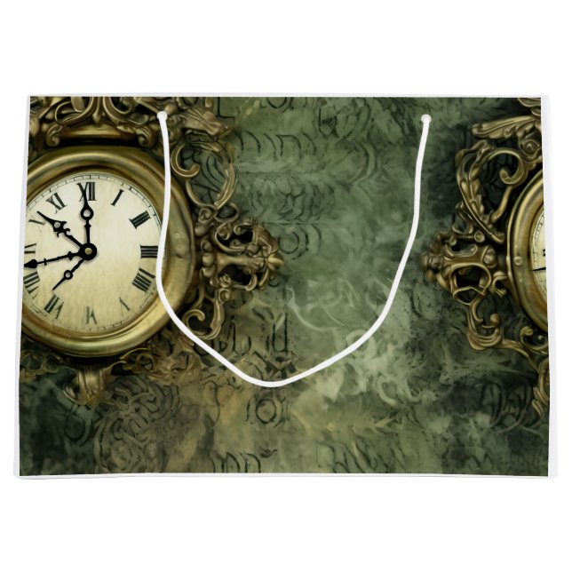 Emerald Grönt Rustic Steampunk Clock (4) (Framsidan)