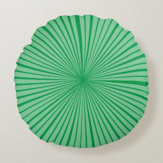 Emerald Grönt Sage Starburst Wheel Rand Mönster Rund Kudde