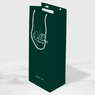 Emerald Grönt Script Personlig Groomsmans Namn